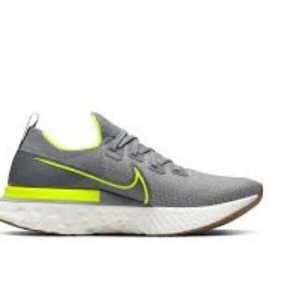 Nike React sneakers mens Infinity Run Particle Grey Volt   in size 12 - Picture 1 of 10
